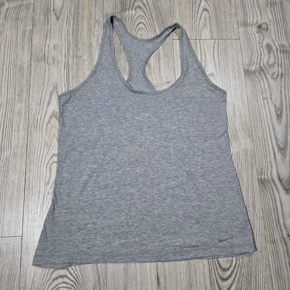 Nike Dri Fit Racerback Tank Loose Fit - Gray - Women's Medium